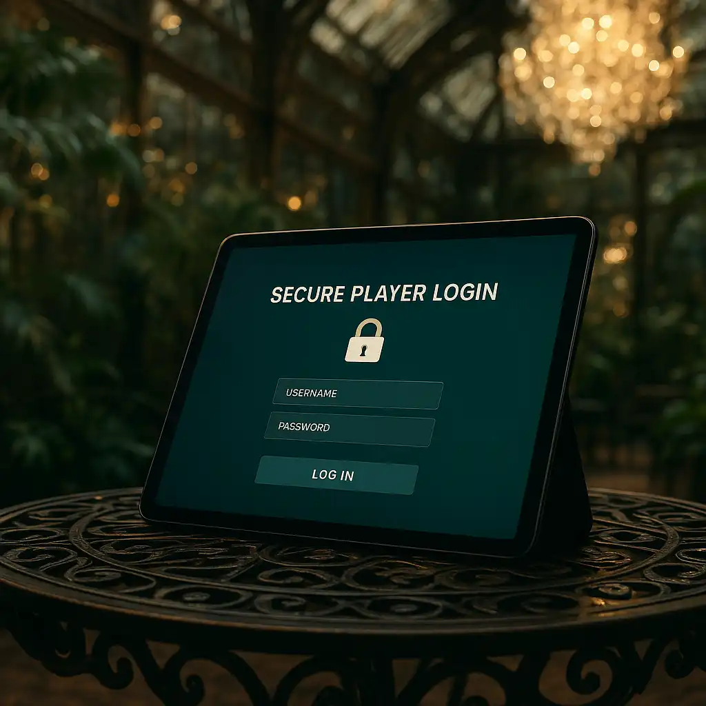 Espace de connexion joueur Atefiaa dans une verrière parisienne avec écran sécurisé